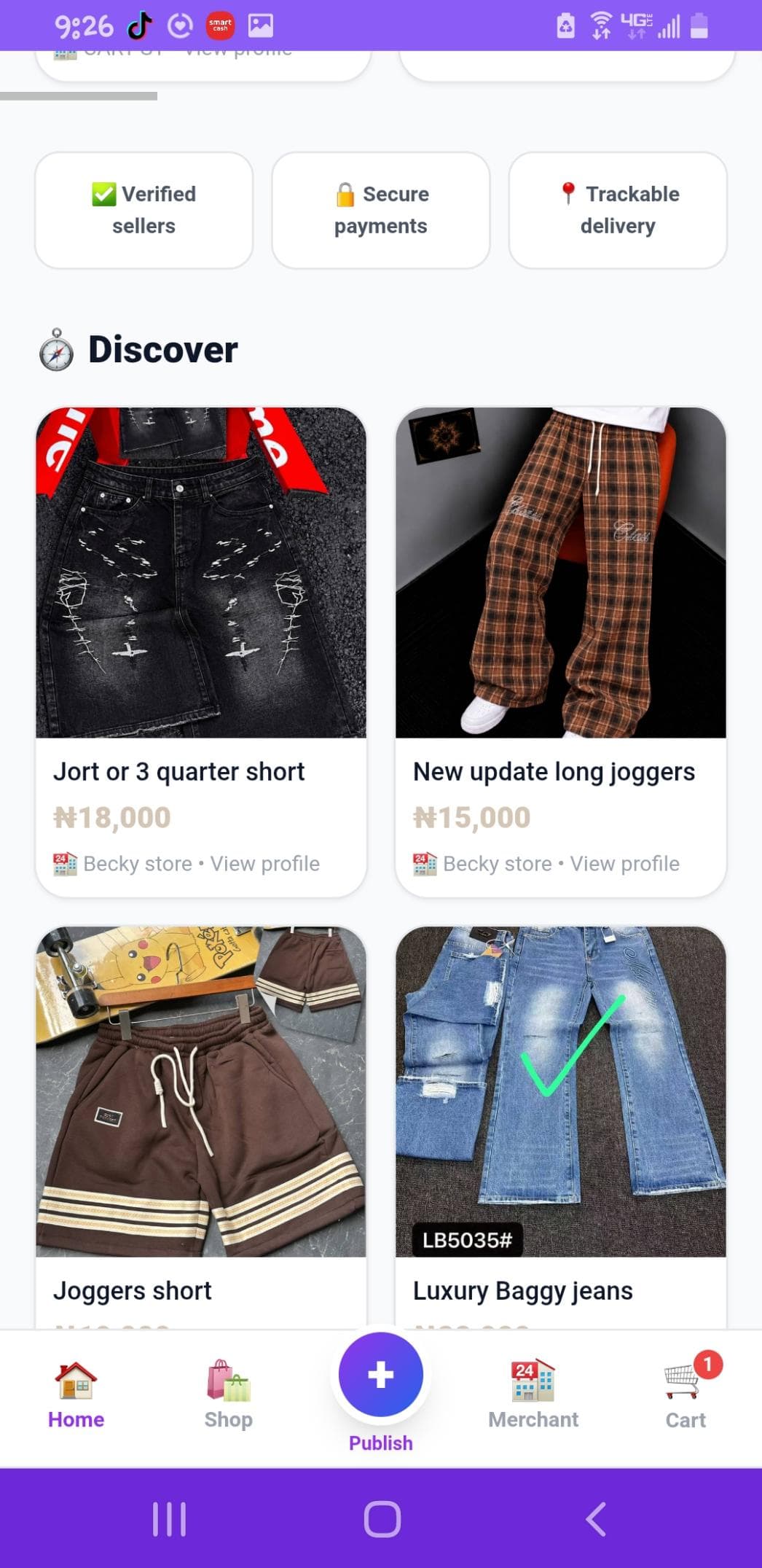 OrizzonCart Marketplace Discover — fashion products from verified stores